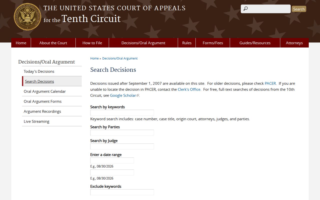 Harding County case search Tenth Circuit opinion search
